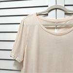 Fabletics NWT Peach Short Sleeve T-Shirt Size Medium 100% Cotton Jersey Tee Photo 3