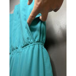 Forever 21  Romper Womens Medium Teal Strapless Bandeau Elastic Waist Pockets Photo 3