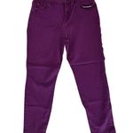 Jaclyn Smith Mid Rise Tapered Legs Purple Jeans 14 Colored Ankle Casual 90s Photo 0