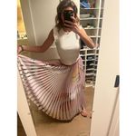 THEBE MAGUGU Pink Abstract Fish Chips Pleated Plissé Maxi Skirt Size Small Photo 5