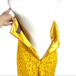 Jenny Yoo  Collection “Hudson” Yellow lace strapless Cocktail Floral Dress Size 6 Photo 9