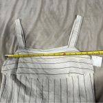 Avec Les Filles  Size S Cream Striped Sleeveless Crop Top Linen Neutral Heritage Photo 5
