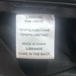 Love Tree Women’s Black Faux Leather Skort Wrap Front Button Details Size Large Photo 5