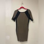 Marc Jacobs Women's Marc New York Grey Tan Colorblock Bodycon Sweater Dress SZ M Photo 4