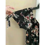 Xhilaration  Black Floral Short‎ Sleeve Jumpsuit Small Photo 3