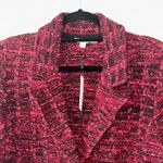 Chico's  Red Allure Tweed plaid Blazer cardigan sweater Photo 5