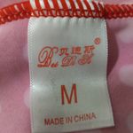 Vintage Romper M Sexy Halter Pin Up Layered Polka Dot Nylon Tie Back Outfit Red Size M Photo 6