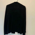 Eileen Fisher  Black Long Sleeve Cardigan 100% Merino Wool size L Photo 3