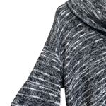 Splendid VTG Y2K  Women Tunic Sweater M Gray Black Marled Cowl Neck 3/4 Sleeve‎ Photo 4