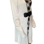 Plus Size Witchy Cable Knit Plaid Flannel Long Sleeve Sweater Cardigan Dress Green Photo 1