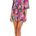 Show Me Your Mumu  Rosarita floral romper size xsmall off the shoulder semi sheer Photo 0