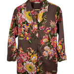 Soft Surroundings Floral Tunic Top Size S/M Long Sleeve Boho Artsy Cottage Fall Photo 0