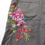 Johnny Was NWT Amara Heavy Linen Coat in Shale Floral Embroidered Open Jacket S Photo 3