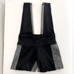 Strut this Strut-This Black and Heather Charcoal Gray Leggings with Side Mesh in Size OS Photo 3