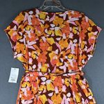 Nine West  Dress Womens Large Floral V-Neck Short Sleeve Belted Wrap‎ NWT Photo 12
