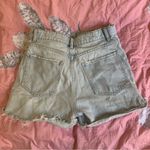 ZARA Distressed Light Wash Denim shorts  Photo 2