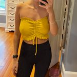 Better Be Yellow Ruched Crop Top Photo 1