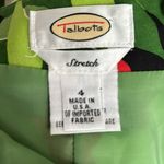Talbots Pink/Green and Black Floral Print Silk Skirt sz 4 Photo 5