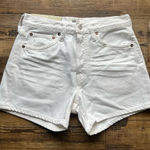 AGOLDE  Womens White Denim Loose Fit Parker Long Shorts Cotton Size 26 NWT Photo 0