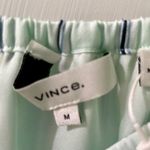 Vince  Mint Stripe Gauze Panel Skirt Green M Photo 4