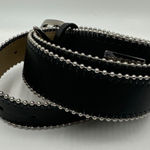 Steve Madden  Belt Faux Leather Black With Silver Studs and Buckle Photo 0