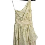 girl. by Band of Outsiders One Shoulder Cream Polka Dot Floral Silk Dress Size 2 Photo 1
