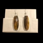 Sterling Silver JAY KING DTR Faceted Tigers Eye  925 Earrings Photo 2