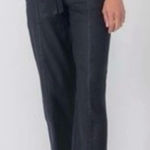 Level 99 BETTE SEAMED PANT Bold Black Crop Leg Trousers Size 27 Photo 0
