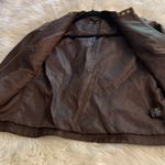 Baccini  Faux Brown Leather Jacket size S length 22” bust 32” BNWOT Photo 7