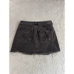 American Eagle  Outfitters Denim Skirt Womens 8 5‎ Button Fly Distressed Ripped Photo 1