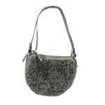 ALDO  Mistera Silver Rhinestone Sparkly Shimmer Crescent Half Moon Shoulder Bag Photo 1