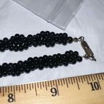 Vintage Black Onyx Coral & Jade Bead Necklace Photo 8