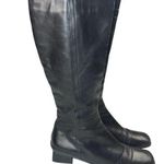 Bally’s Black Leather Black Shearling Lined Tall Block Heel Boots Size 11 Photo 0