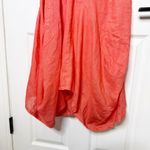 Sundance Size S 100% Linen Coral Sleeveless Asymmetrical Midi Dress Lagenlook Orange Photo 4