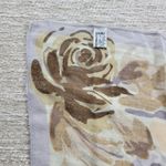 Oscar de la Renta VTG Floral Rayon Scarf Brown Square Accessory Street Japan Photo 7
