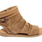 Vince Thalia Suede Peep Toe Slouchy Sandals Tan Photo 0