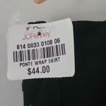 Liz Claiborne  Women's Black Wrap Ponte Midi Pencil Skirt Size Small Photo 3