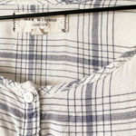Max Studio  Plaid Rayon Peasant Blouse XS/S Flowy Long Sleeve Photo 3