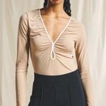 Abercrombie & Fitch Abercrombie Ruched Cut Out Long Sleeve Top Photo 0