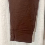 Denim & Co . Active Regular Textured Cotton Straight Leg Crop Pants Chocolate M Photo 5