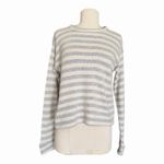 Southern Spirit XS Off White Fine Blue Striped Slub Knit Cropped Sweater NWOT Photo 7