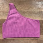 Set Active  X Revolve Ribbed One Shoulder Sports Bra in Petal Women’s Size Medium Photo 4