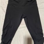 Lululemon Black Ruched Capri Athletic Leggings Photo 6