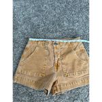American Eagle  corduroy high rise shorts super stretch tan mustard size 0 boho Photo 5