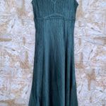 Komarov teal satin mesh dress size small Blue Photo 9