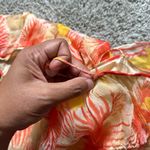 Diane Von Furstenberg  Orange and Yellow Strapless Smocked Camisole Photo 6