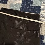 Soft Surroundings  Leggings Black with Shimmery Print Twilight Floral Photo 6