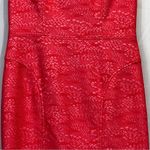 Jones New York Sheath Dress Textured Lace Coral Orange Size 4 Photo 3