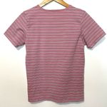 Woolrich Pink Striped Shirt S Womens Short Sleeve Casual Scoop Neck Wildrose Photo 1