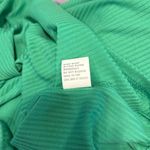 Green Ruffle Flutter Sleeve Blouse Office Business Casual Lettuce Style Size M Photo 5